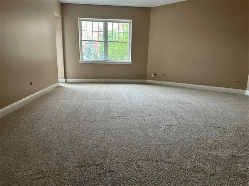 Fresh carpet installation completed in a Chicago area room
